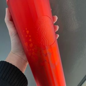 Red Hearts Valentine’s Day Starbucks Soft Touch Dome Cup 2022